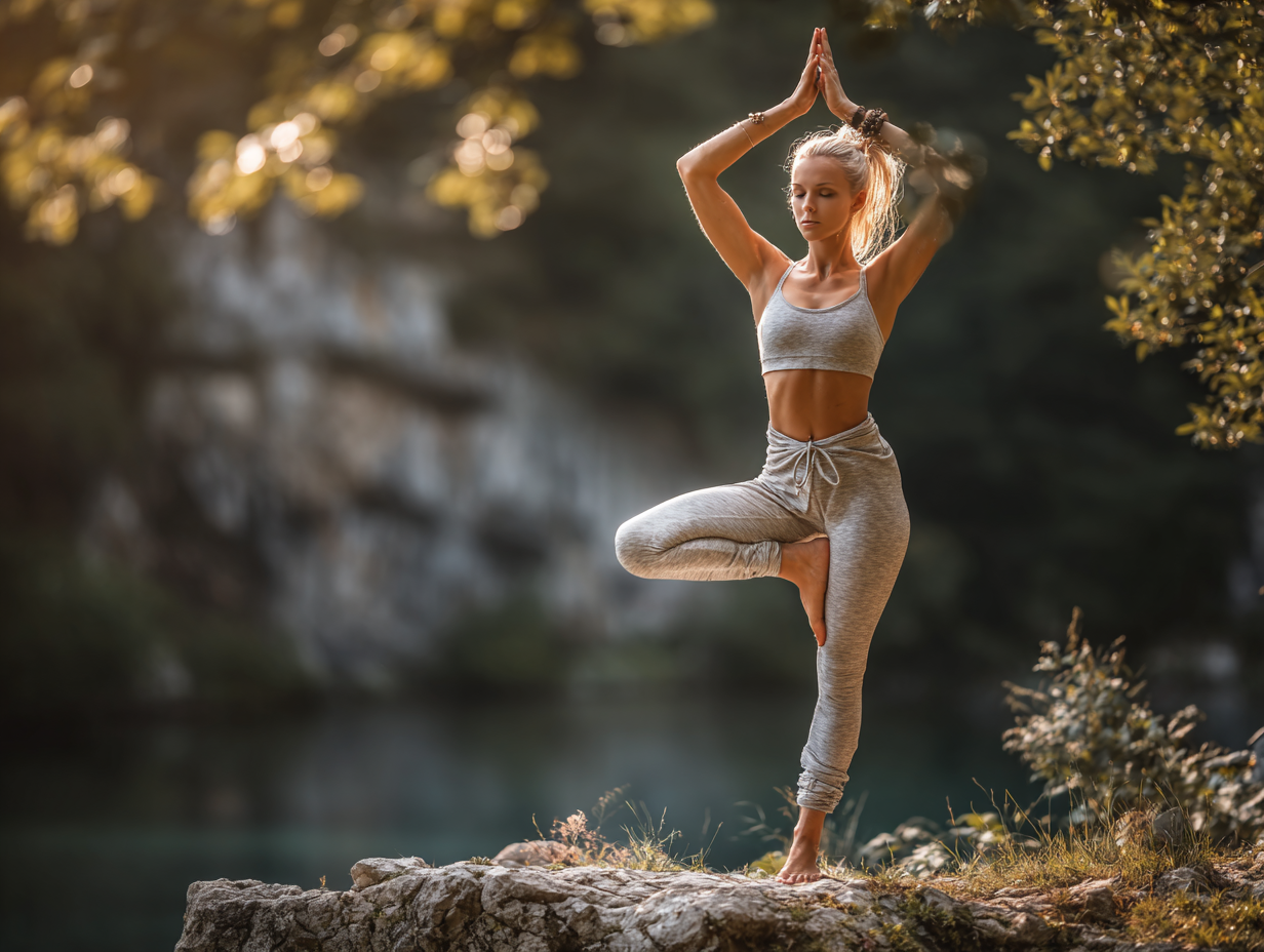 Meditație în poziție lotus - echilibru și concentrare